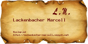 Lackenbacher Marcell névjegykártya