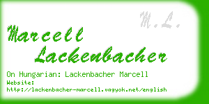 marcell lackenbacher business card